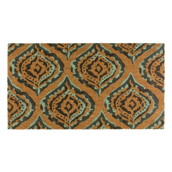 18" x 30" Ikat Green Doormat Coir 1