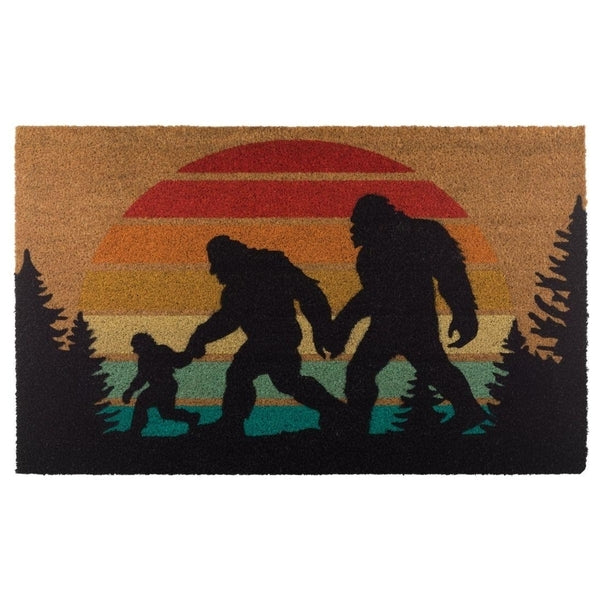 36" x 24" Coir Sasquatch Family Doormat 1