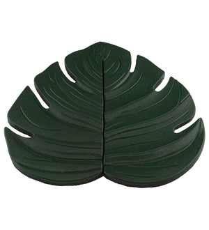 14" Green Monstera Stepping Stone 2