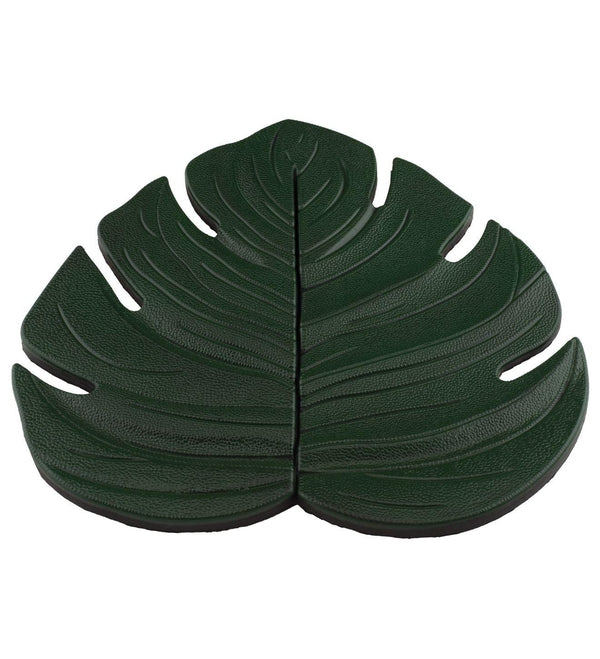 14" Green Monstera Stepping Stone 2