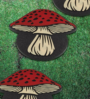 12.75" Red Mushroom Stepping Stone 3