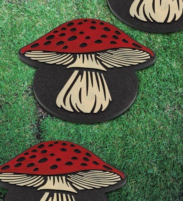 12.75" Red Mushroom Stepping Stone 3