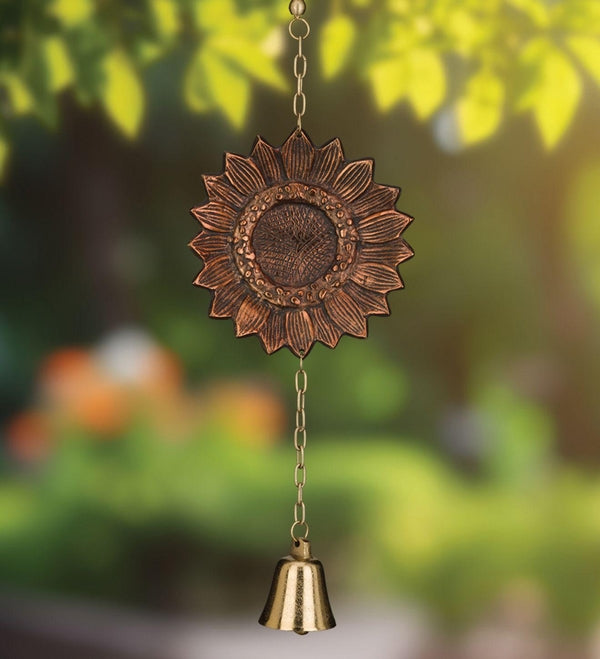 28" Sunflower Cast Garden Bell 3