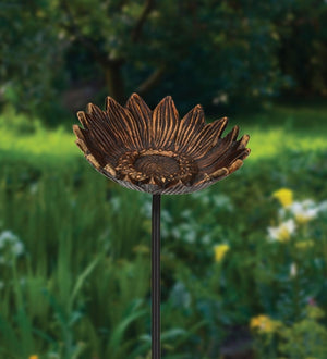 36.5" Cast Sunflower Garden Stake 3