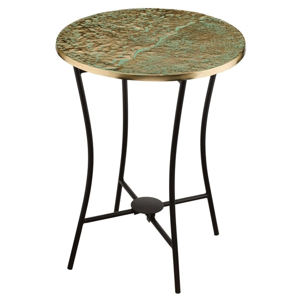 24" Cast Gold Patina Plant Stand 1