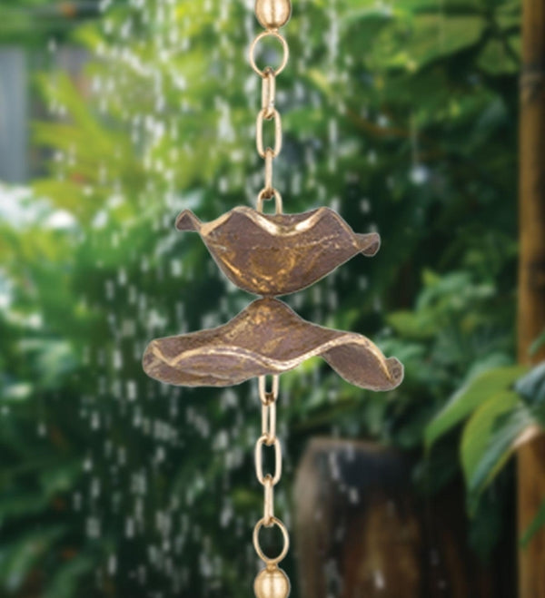 100" Cast Flower Rain Chain 3