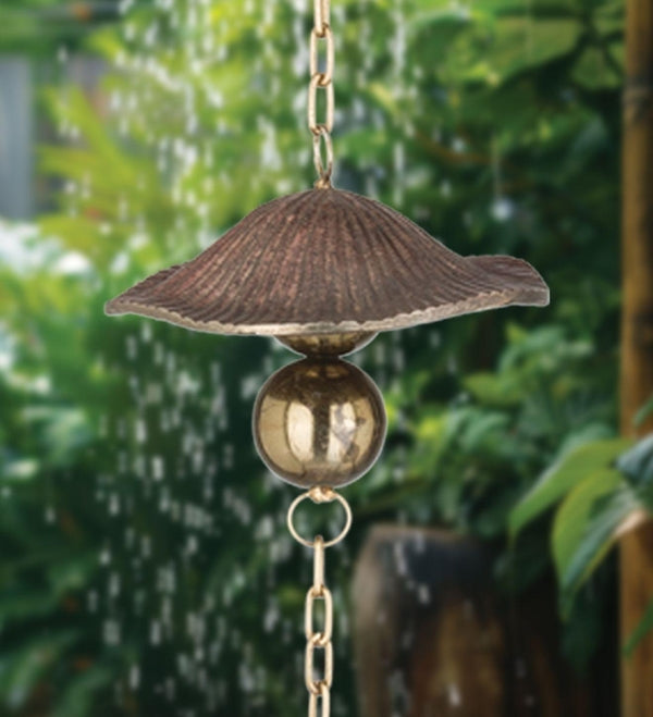 100" Cast Mushroom Rain Chain 3