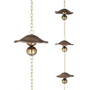 100" Cast Mushroom Rain Chain 1