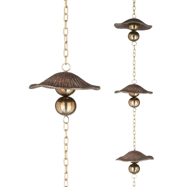 100" Cast Mushroom Rain Chain 1
