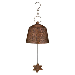9.75" Bronze Metal Flower Wind Bell 1