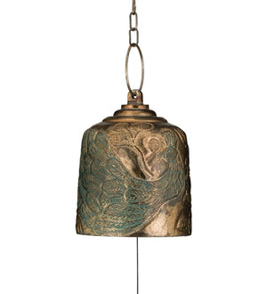 6.25" Gold Metal Peacock Wind Bell 2