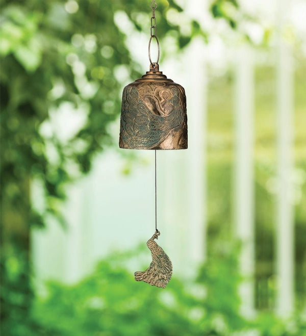6.25" Gold Metal Peacock Wind Bell 3
