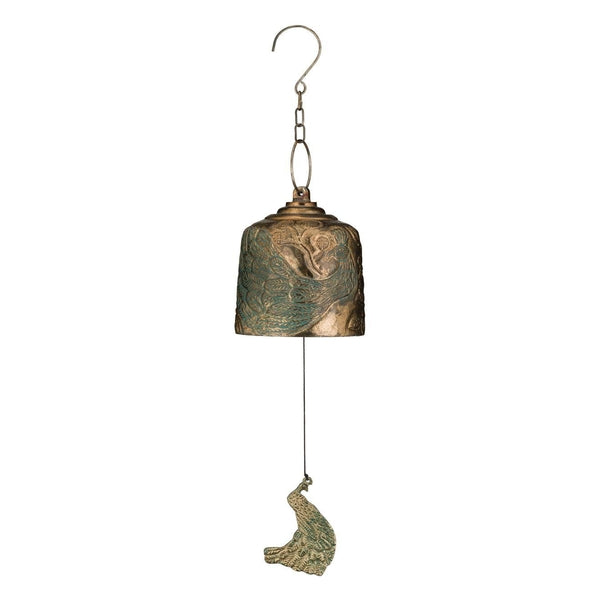 6.25" Gold Metal Peacock Wind Bell 1