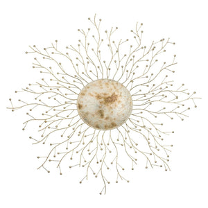 30" Gold Burst Metal/Glass Wall Décor 1