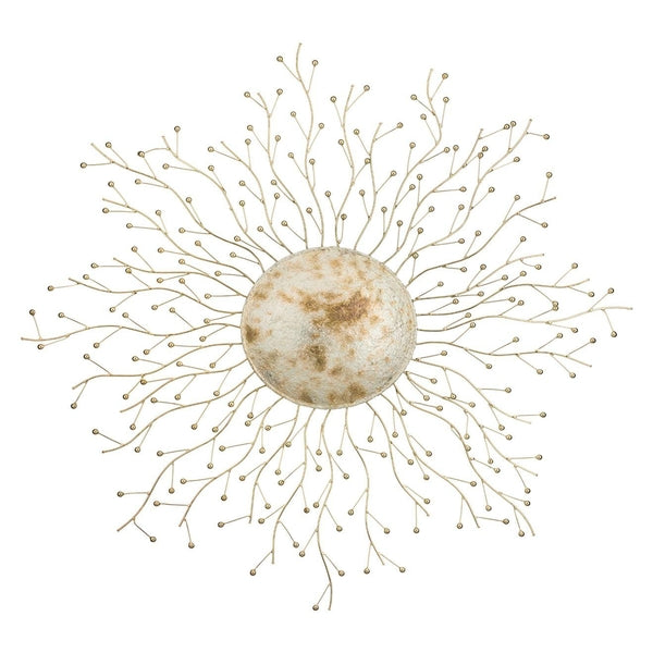 30" Gold Burst Metal/Glass Wall Décor 1