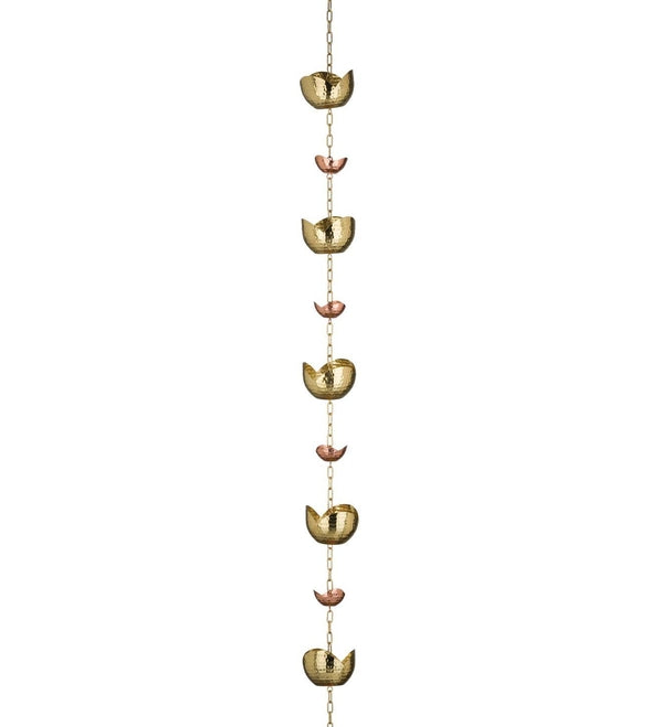 100" Cast Flowers Rain Chain 2