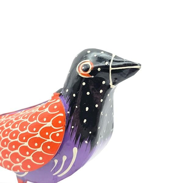 6.5" Purple Henna Bird Decor 2