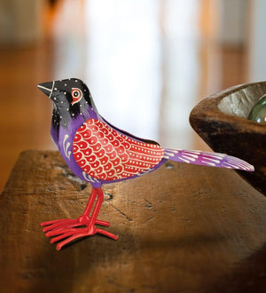 6.5" Purple Henna Bird Decor 3