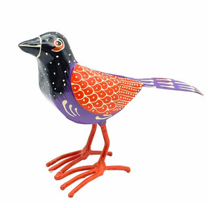 6.5" Purple Henna Bird Decor 1