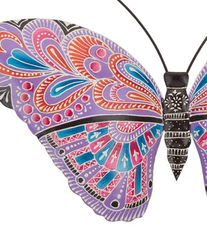 16.5" Purple Henna Butterfly Wall Décor 2