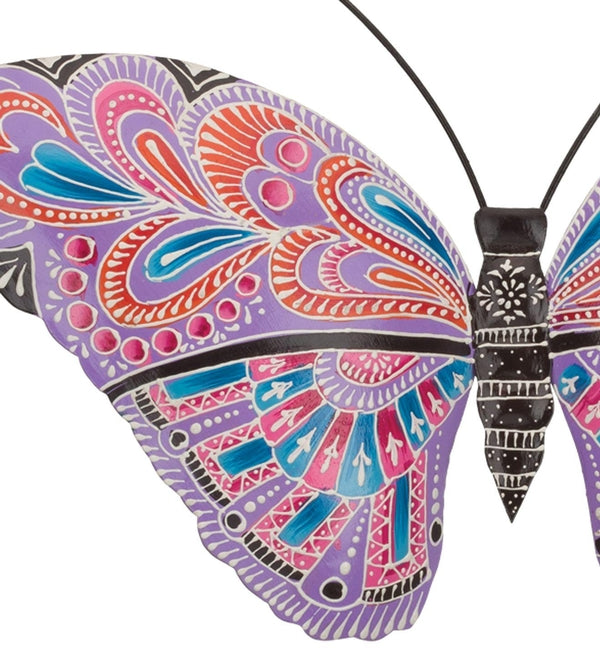 16.5" Purple Henna Butterfly Wall Décor 2