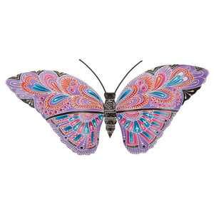 16.5" Purple Henna Butterfly Wall Décor 1