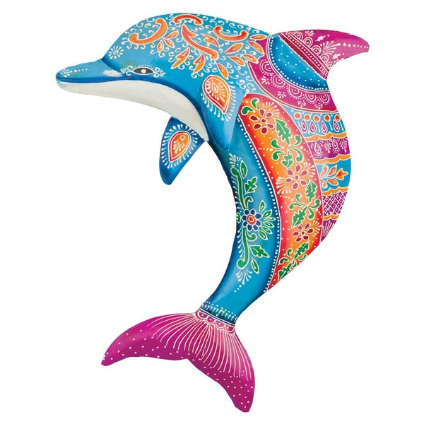 20.5" Henna Multicolor Dolphin Wall Decor 1