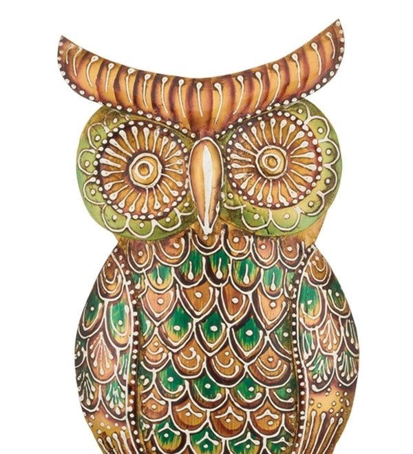 16" Auburn Henna Owl Wall Decor 2