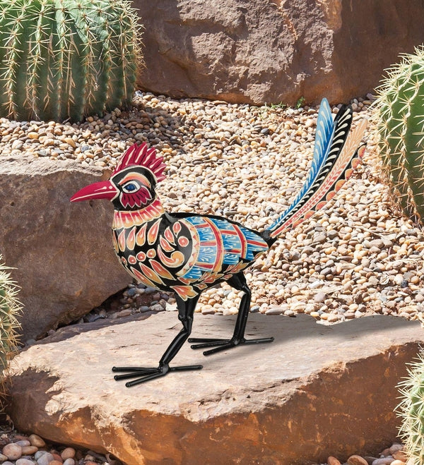 10.75" Small Metal Henna Roadrunner Décor 3