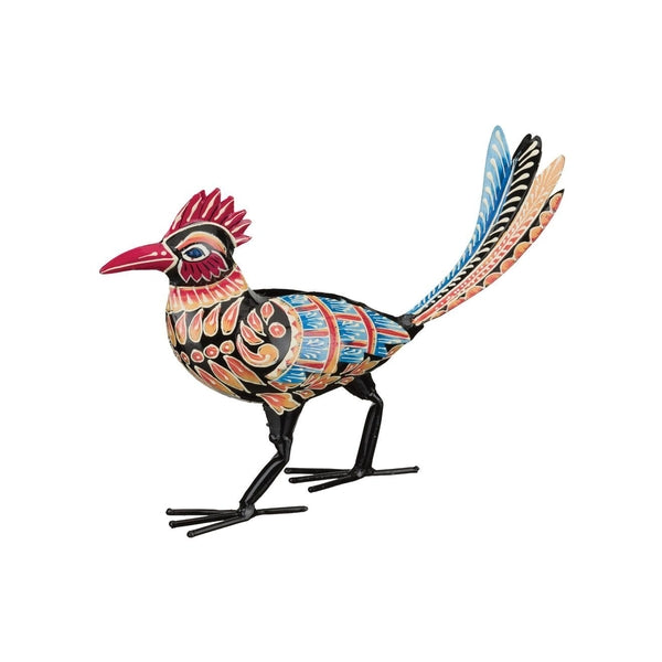 10.75" Small Metal Henna Roadrunner Décor 1