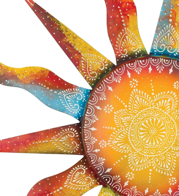 25" Batik Henna Sun Wall Décor 2