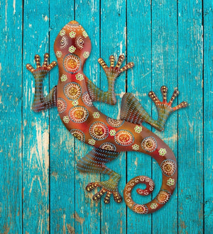 24" Maha Copper Gecko Decor 2