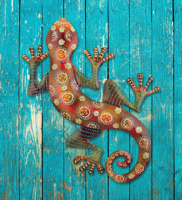 24" Maha Copper Gecko Decor 2