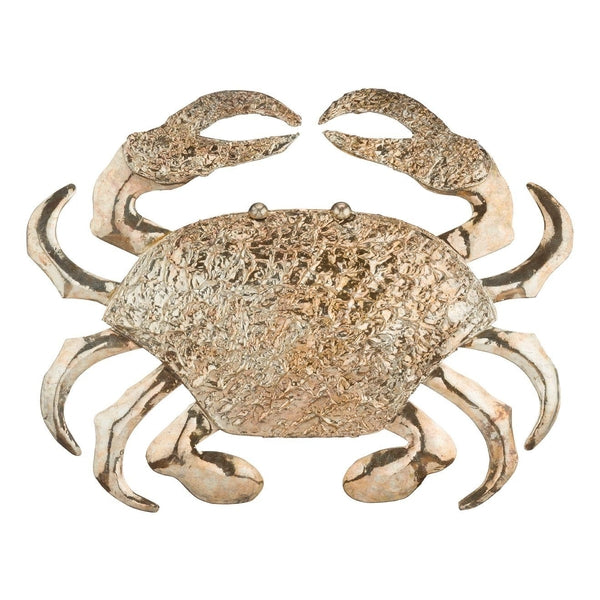 18.25" Gold Textured Crab Wall Decor 1