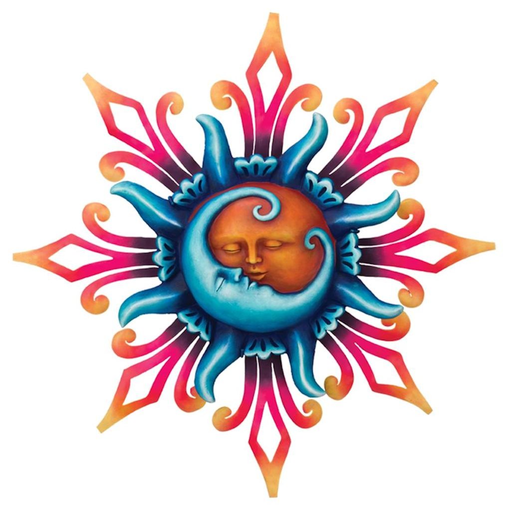 24" Medium Sun/Moon Wall Décor 1