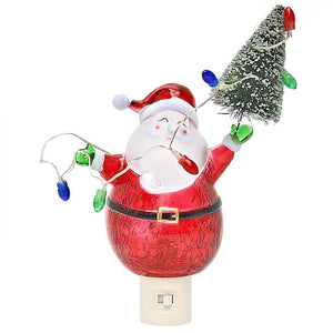 6.5" Santa with Tree LED Night Light 1