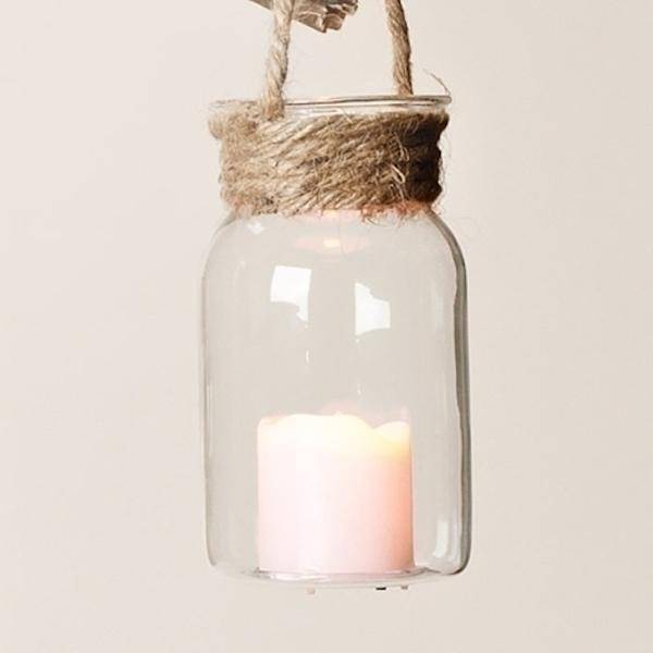 4.5" Battery Operated Clear Glass Votive Ornament 3