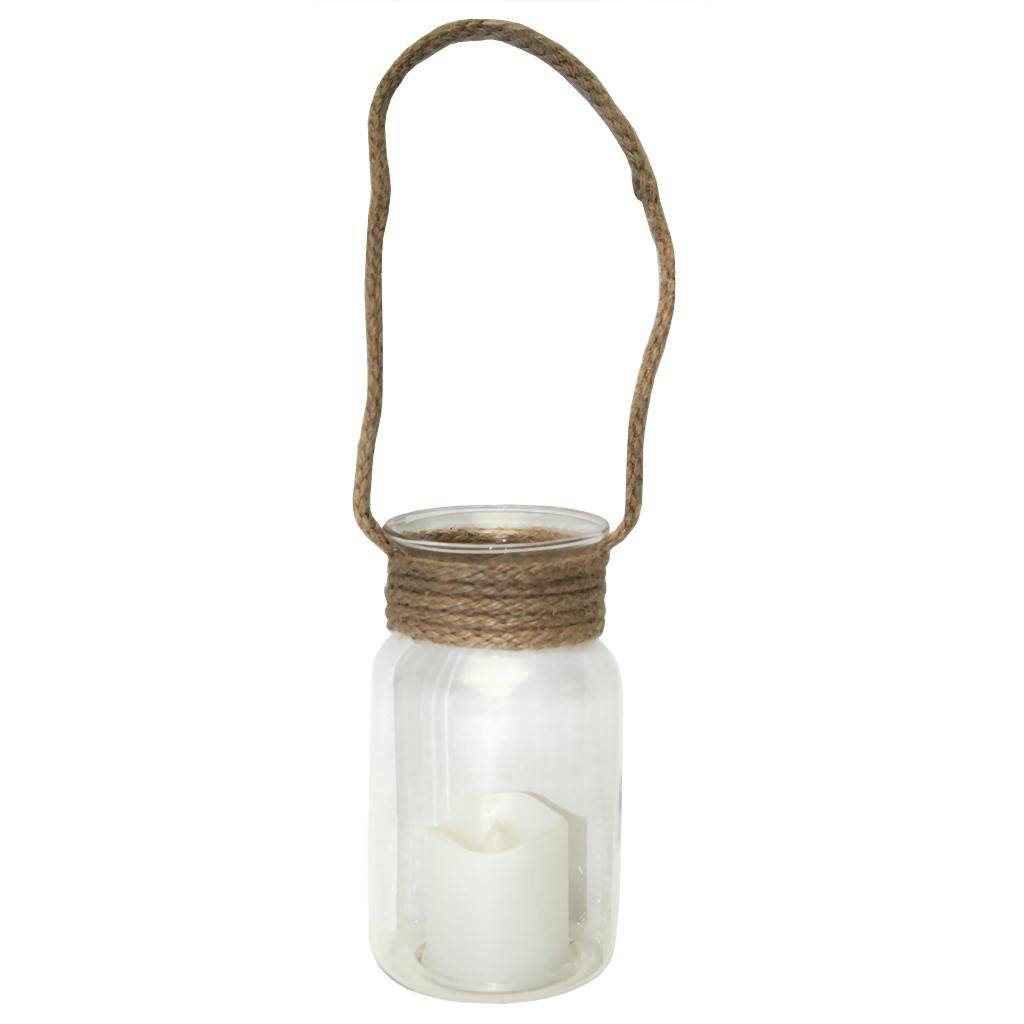 4.5" Battery Operated Clear Glass Votive Ornament 1