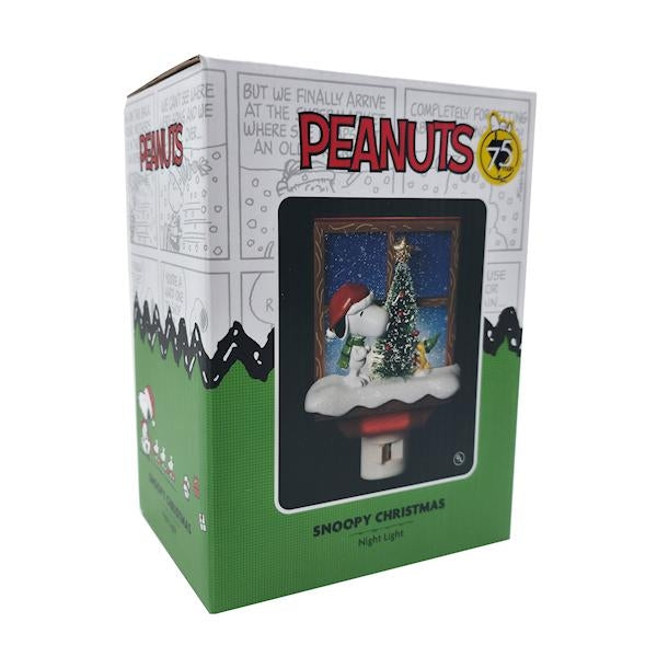 6" Snoopy and Woodstock Christmas Tree Night Light 2