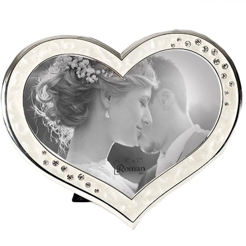 6.5" x 8" Heart Frame Roman Photo Frame 1