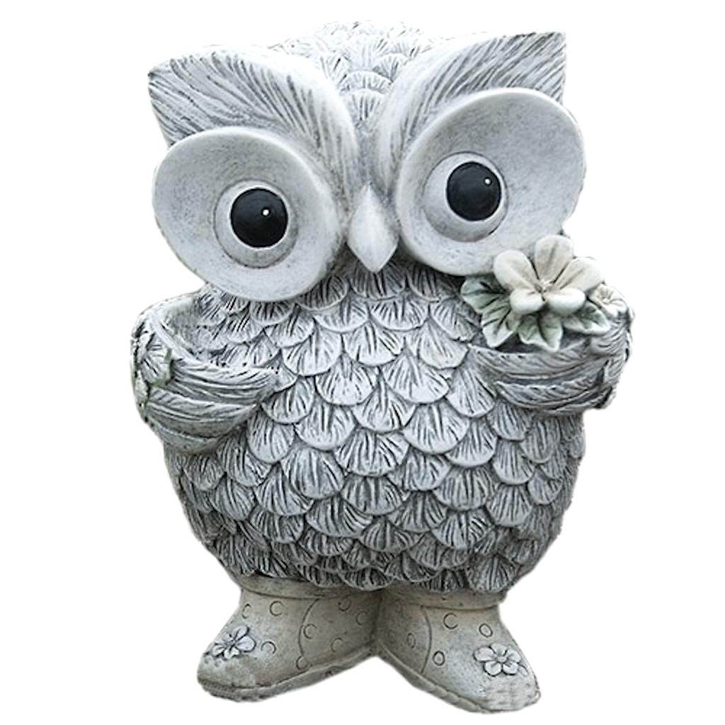 8.75" Owl In Rain Boots Roman Figurine 1