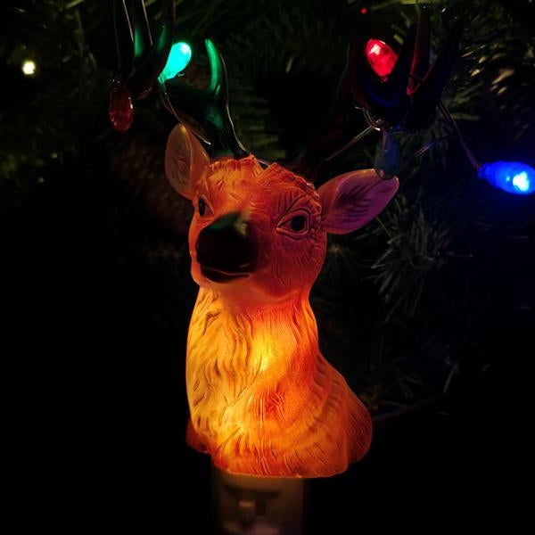 8.75" Holiday Deer Bust LED Night Light 2