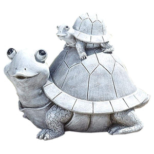 7" Turtle and Baby Roman Figurine 1