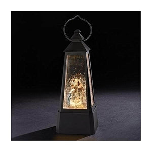 11" Battery Operated LED Holy Family Swirl Lantern (Batteries not Included) 1