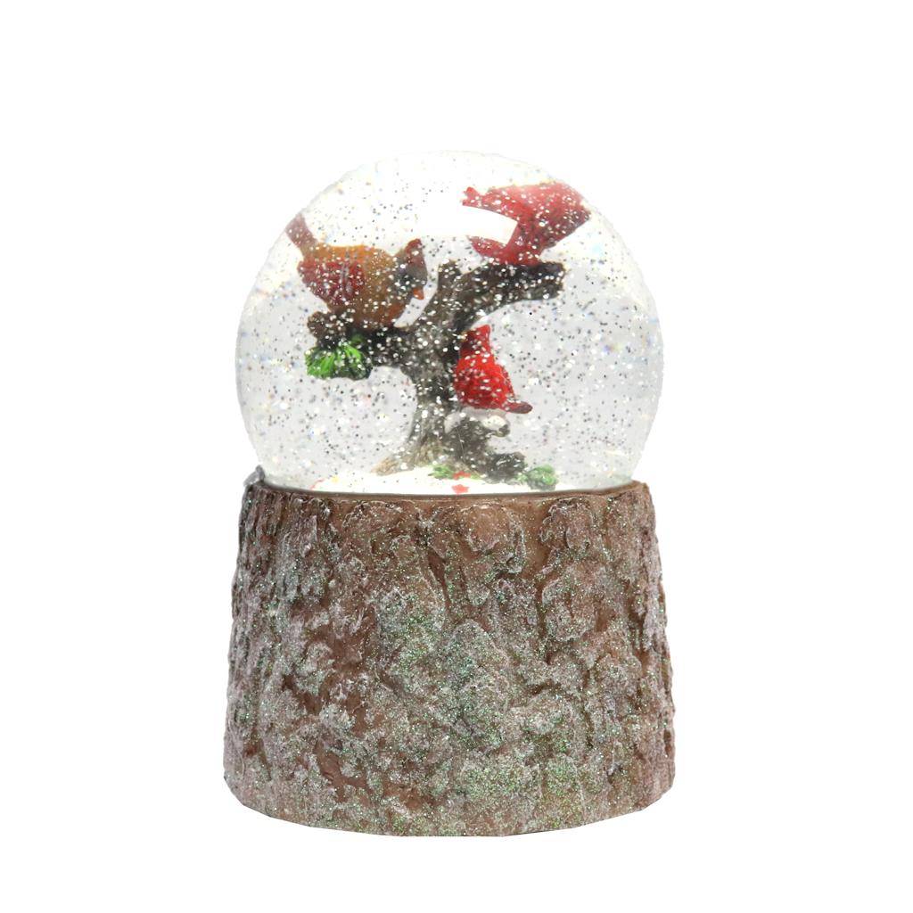 6" Battery Operated 3 Cardinals LED Musical Dome (Batteries not Included) 1