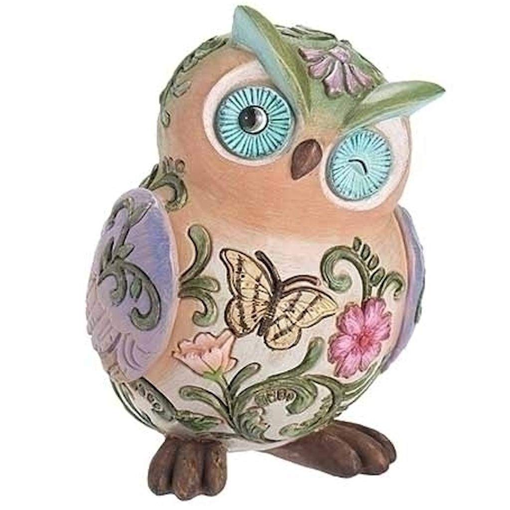 6" Colorful Owl Roman Figurine 1