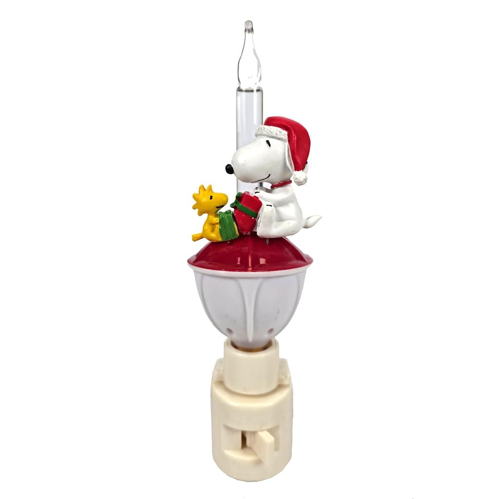 6" Snoopy and Woodstock Plug-In Christmas Bubble Light Night Light 1