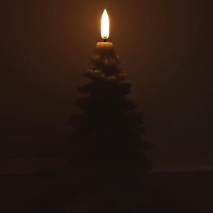 8" White Christmas Tree LED Wax Candle 2