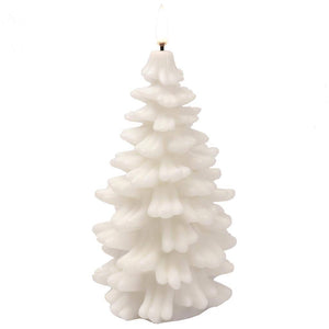 8" White Christmas Tree LED Wax Candle 1