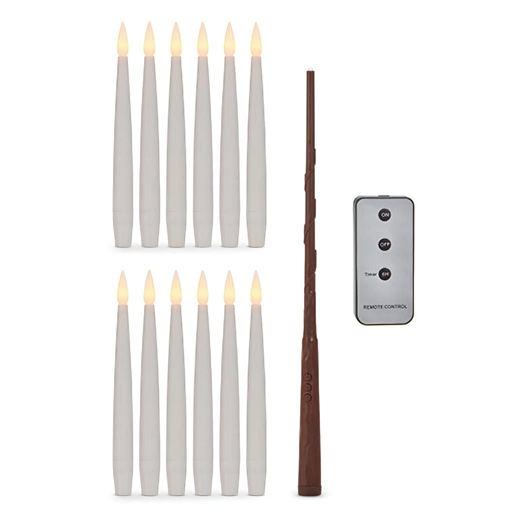 5" White Finish LED Magic Candles (Set of 12) 1